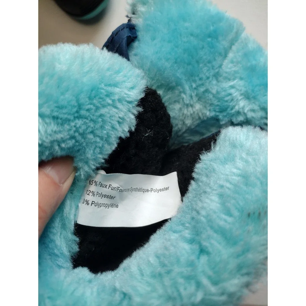 Kamik Kids Navy Teal Waterproof Winter Snow Boots Faux‎ Fur Lined Size 9